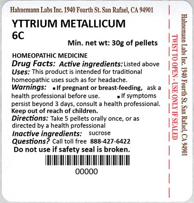 Yttrium Metallicum 6c 30g (Yttrium Metallicum 6c 30g)